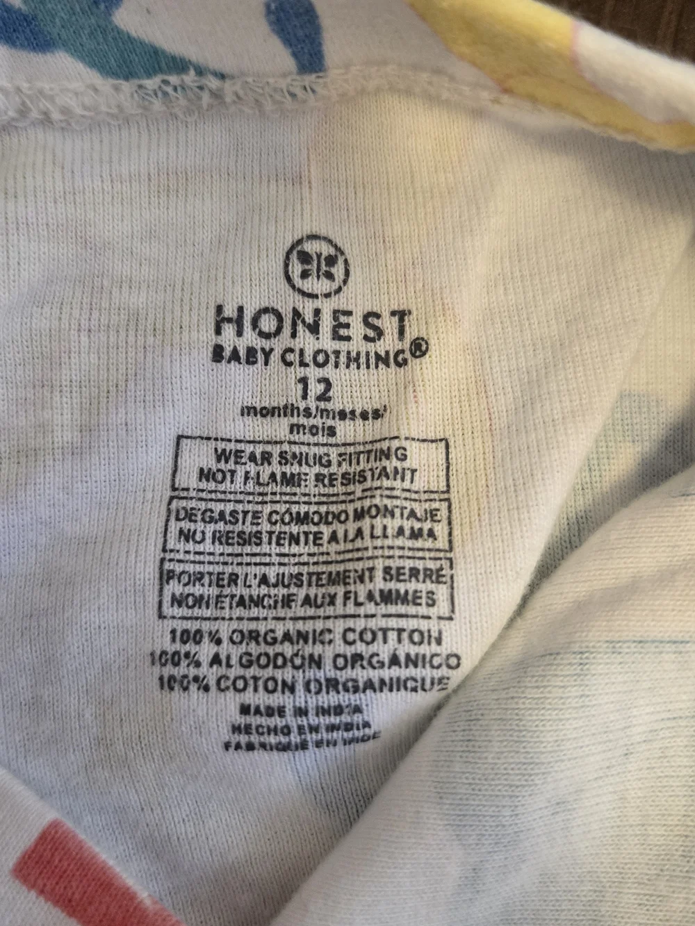 Honest Baby Clothing, Kids Pajama Set in Mint, Navy, White, 12M
